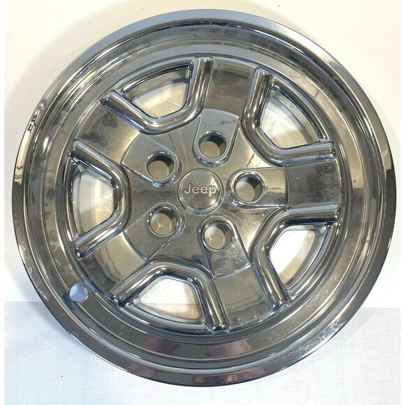 Jeep Patriot Wheel Skin Cover Hubcaps 16” OEM Genuine 6997P-C Set of 2 Chrome - Picture 2 of 8